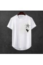 Erkek Ön Baskili T-shirt Plus Model
